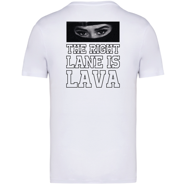 "Lava" UNISEX TEE - WHITE