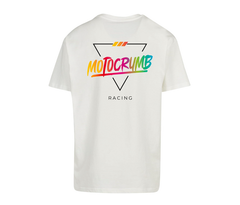 Oversized T-Shirt Herren "Rainbow" White