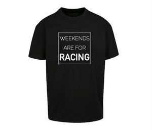 Oversized T-Shirt Herren "Weekends are for Racing" Black