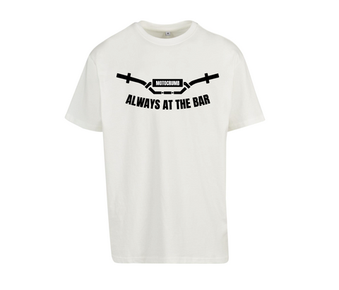 Oversized T-Shirt Herren "alwaysatthebar" white