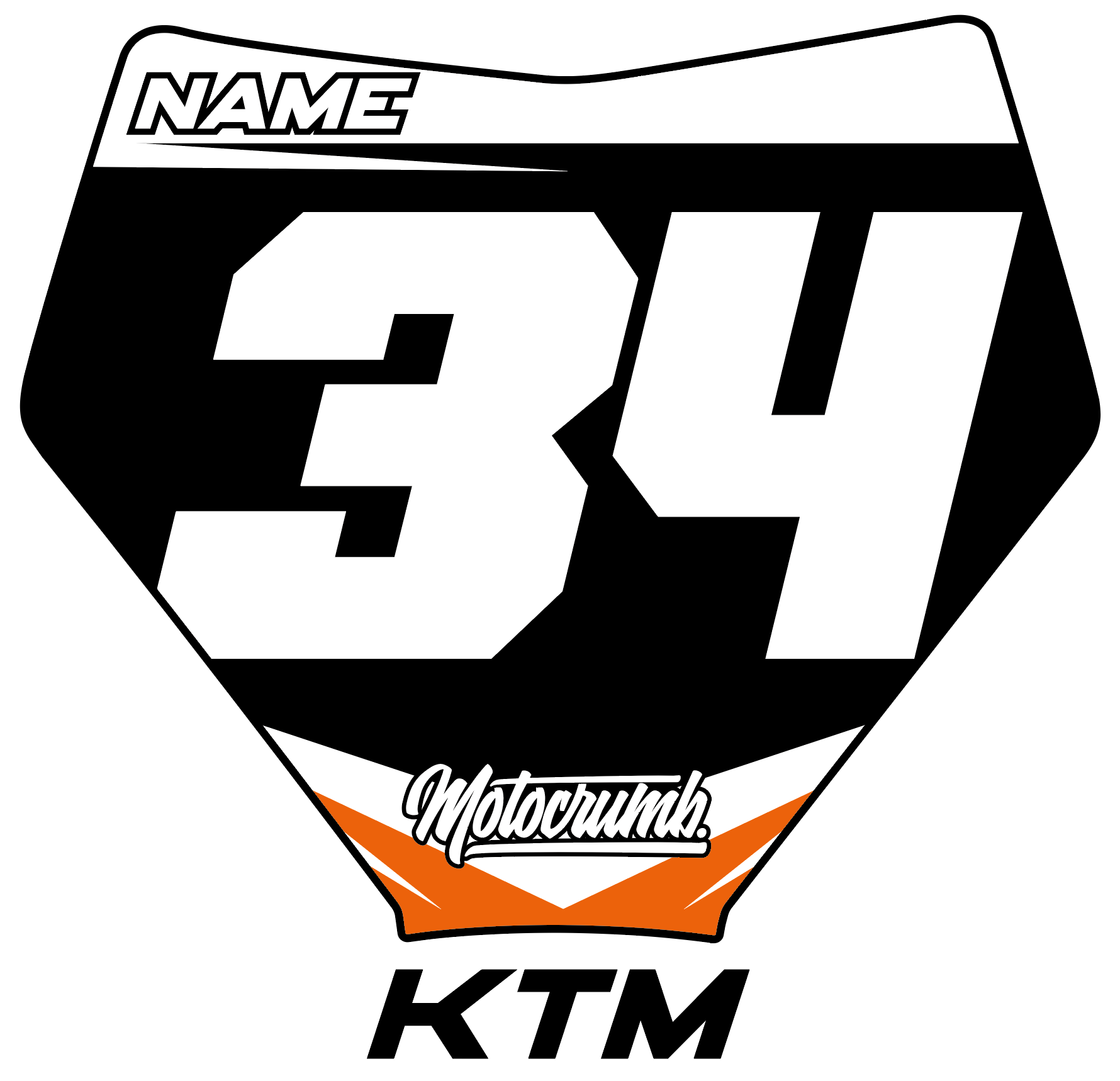 Miniplate KTM schwarz