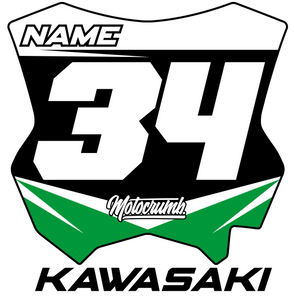 Miniplate Kawasaki schwarz