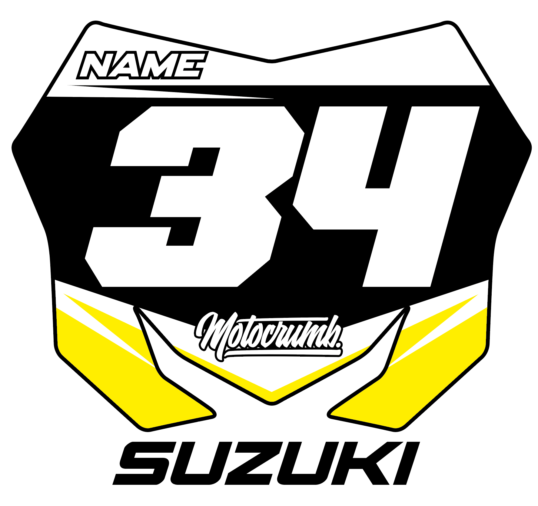 Miniplate Suzuki schwarz