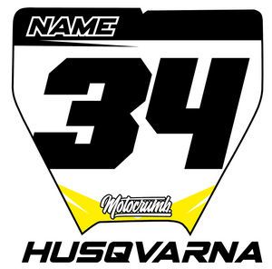 Miniplate Husqvarna weiß